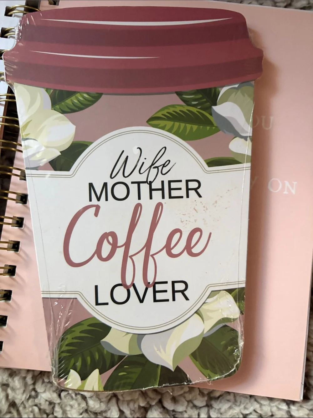 Pink Floral Prayer Journal & Coffee Lover Notepad Bundle - Pink